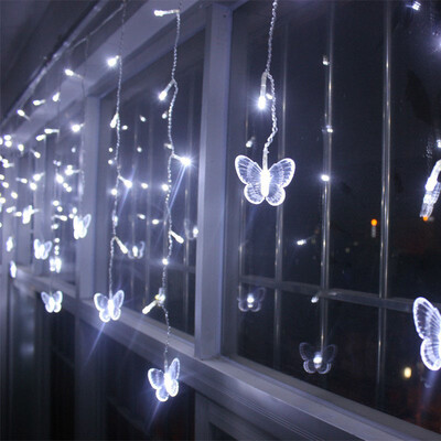 

JULELYS Butterfly LED Curtain Fairy Lights Decoration Garland Window For Gerlyanda Christmas Wedding Holiday Party Birthday