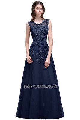 

2018 Lace Embroidery Long Prom Dresses Pink Sheer Back Pearls Formal Evening Party Dresses