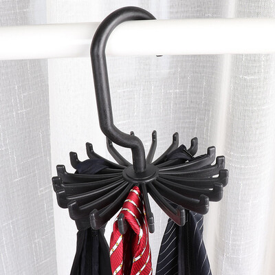 

You Jia Liang Pin 360 degree rotating tie silk scarf frame belt socks storage rack hook 20 claws