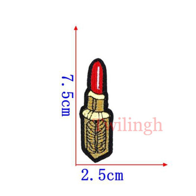

1 pcslot Brand Embroidered Patches Heart Crown Lipstick Sequin Patches Iron On Fabric Badge Sew On Clothes Applique DIY Sticker