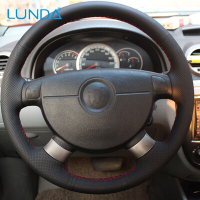 

LUNDA Black Steering Wheel Cover for Chevrolet Lova Aveo Buick Excelle Daewoo Gentra 2013-2015 Chevrolet Lacetti 2006-2012