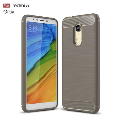 

For Xiaomi Redmi 5 Carbon Fiber Phone Cases Soft TPU Anti-Knock Cover For Xiaomi Redmi 5 case