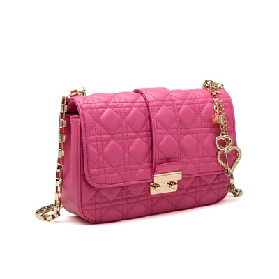 

2016 new women PU leather handbags small chain shoulder bag female leather messenger bag diamonds lattice flap bags