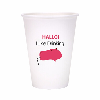 

OTOR 12oz16oz Paper Coffee Tea Cup Disposable Tableware For Cafe Shop Wedding Babyshower Children Birthday Party 100pcs