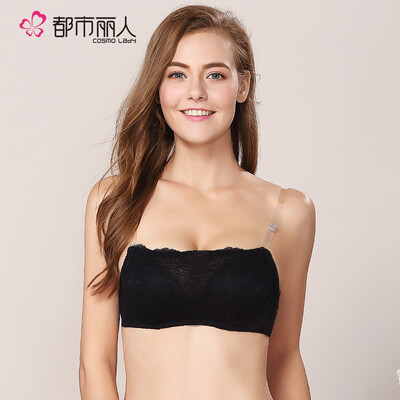 

Cosmo Lady Underwear Side Buckle Anti-Lighting Tube Top Bra Sexy Gather Bra Detachable Transparent Shoulder Strap