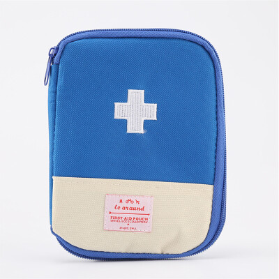 

Shouyou Outdoor Travel Portable Mini Portable Small Pill Box First Aid Kit Drugs Pill Box Small Storage Bag Medical Bag JD-SN-14 Blue