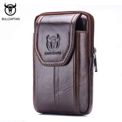 

BULL CAPTAIN 2018 MEN'S кожаный ремешок WAIST сумка военный Fanny molle маленький денежный телефон WAIST PACK bum pouch PURSE 007