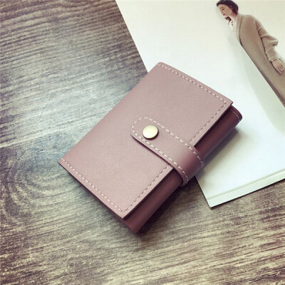 

Solid Color Brief Paragraph 3 Folds Wallet Creative Womens Fashion Wallet Card Package