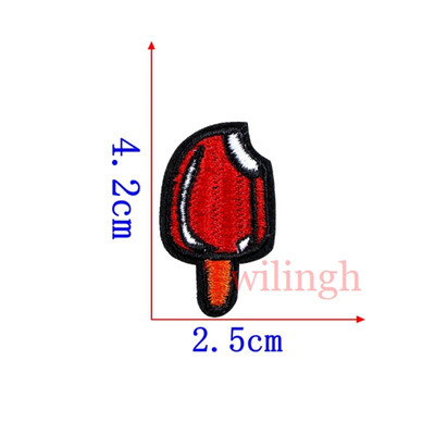 

1 pcslot Embroidered Patches Big Shrimp Fish Sequin Patch Iron On Fabric Badge Sew On Clothes Appliques DIY Wedding Stickers