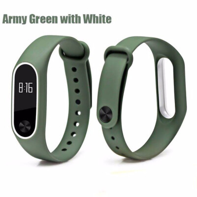 

Double color mi band 2 accessories pulseira miband 2 strap replacement silicone wriststrap for xiaomi mi2 smart bracelet