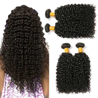 

CLAROLAIR Hair Brazilian Curly Hair Extensions Afro Brazilian Curly Virgin Hair 4 Bundles Unprocess Human hair Bundles Kinky Curly