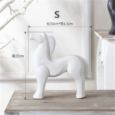

Nordic modern ceramic horse home decorations simple porcelain craft figurines living room TV cabinet office new home furnishings s