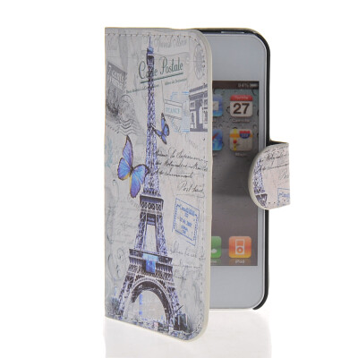 

MOONCASE Scenic Design Leather Side Flip Wallet Card Slot Pouch Stand Shell Back ЧЕХОЛ ДЛЯ Apple iPhone 4 4S