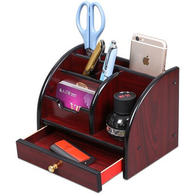 

TRNFA) TN-608 pen holder wooden storage desk office desk finishing warehouses cosmetics remote control storage supplies rack