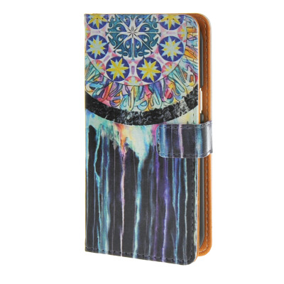 

MOONCASE Case for Samsung Galaxy J1 Case Watercolor Campanula Leather Flip Wallet Holder with Kickstand Back Case Cover A06