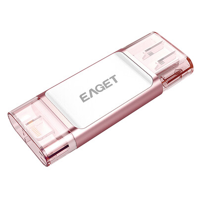 

Yi Jie (EAGET) i60 64G USB3.0 Apple официальная сертификация MFI Apple IPHONE молния двойной интерфейс Apple телефон U диск компьютер Universal Rose gold
