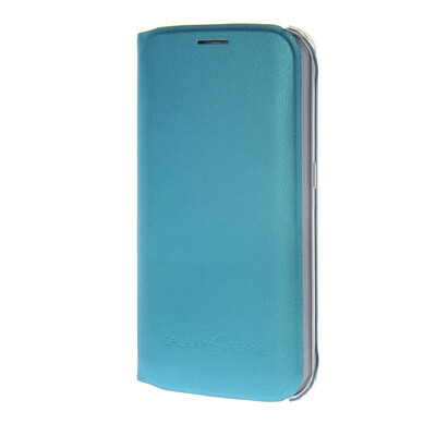 

MOONCASE Simple Fashion Leather чехол для Wallet Flip Card Slot Holster Pouch Samsung Galaxy S6 Edge Blue