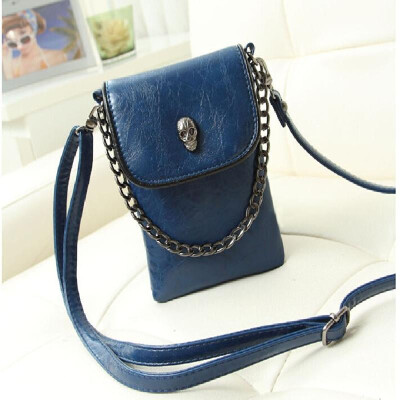 

Vogue Star 2018 New Arrival Fashion Shoulder Cross-body Small Bags Skull Chain Mobile Phone Bag Womens Messenger bag YK40-371