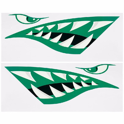 

2PCS Fish Mouth Sticker Fishing Boat Canoe Car Truck Kayak Graphics Accessories
