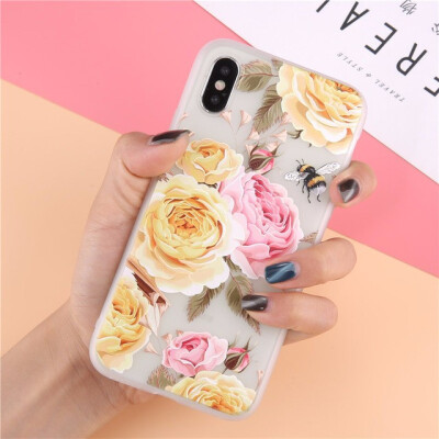 

Flower Phone Case For iPhone 6 6s Plus Clear Rose Floral Cases For iPhone X 8 7 6S Plus