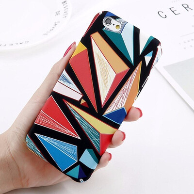 

Abstract Marble Stone Image Phone Case For iPhone 6 6s 7 8Plus Flower Leaf Back Cover Hard PC Cases