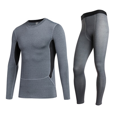 

Quick Dry Tracksuit For Men Fitness Tight Long Sleeve T-Shirt Pant MenS Suit