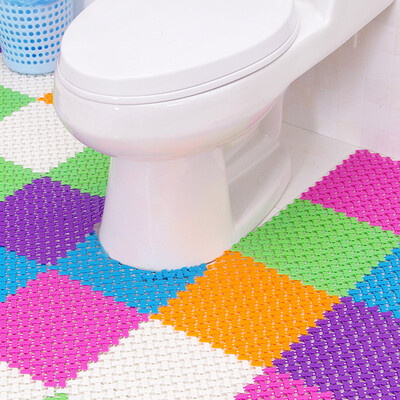 

Jingdong supermarket] green reef bathroom mats mats stitching mat 4 pieces of green