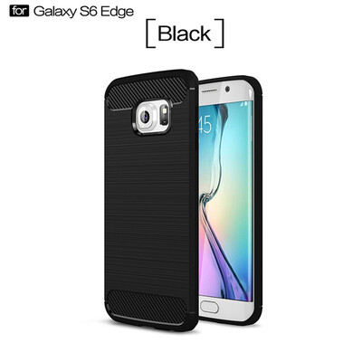 

For Samsung Galaxy S6 edge Carbon Fiber Phone Cases Soft TPU Anti-Knock Cover For Samsung Galaxy S6 edge Case