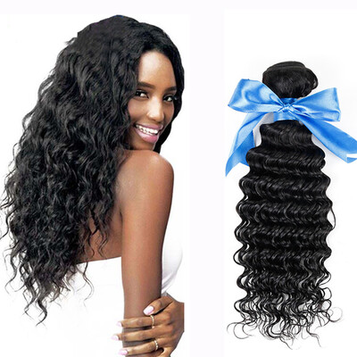 

WYF Virgin Hair Deep Wave 3 Bundles Необработанные перуанские человеческие волосы Deep Wave Hair Bundles
