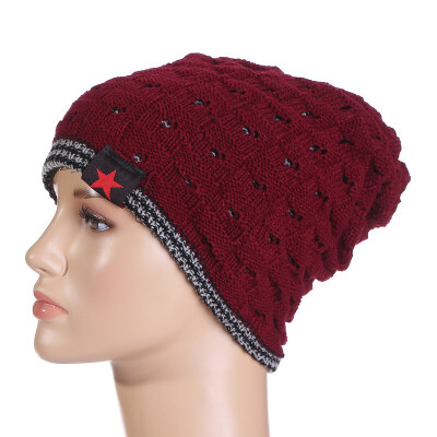 

Women Men Winter Knitted Wool Cap Dual-Side Hip-Hop Skullies&Beanies Hat