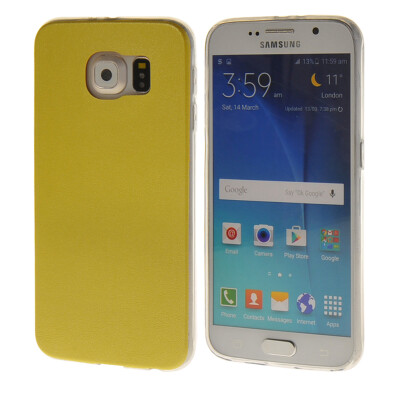 

MOONCASE New Soft Silicone Gel TPU Flexible Shell Protective Case Cover for Samsung Galaxy S6 Yellow