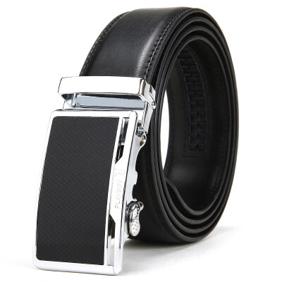 

Playboy Playboy Men's Belt Automatic Button Business Profile Transfer Film Kraft Leather Facial Alloy Youth Belt Male PDF3720-7B Black