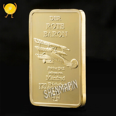 

German world war ii fighter gold bar medal souvenir cross ace pilots challenge commemorative coins collectibles