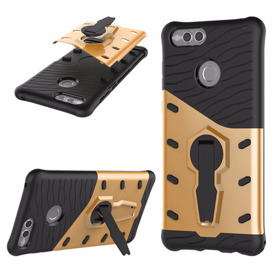 

Goowiiz Phone Case For Huawei P20P20 ProP20 Lite Luxury Armor TPUPC Silicone Hard Bracket Prevent falling