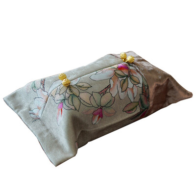 

Freeshipping Magnolia Flower Style Cotton Customized Wedding Room Car Hotel Декоративная вышивка Tissue Box Салфетка для обложки