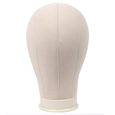 

WYF Canvas Block Head Mannequin Head Wig Making Display Styling Head with Mount Hole