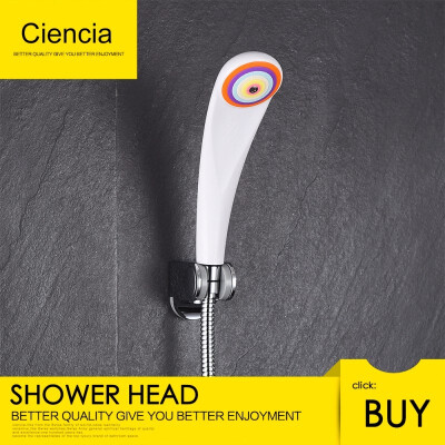 

Free shipping ABS Plastic White Shower head Handheld shower Pressurized shower head Water Saving shower head Ciencia