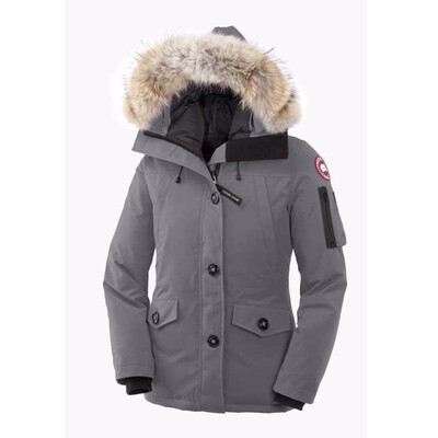 

Goose Womens Montebello Parka Women Winter Coat Goose Down Feather Jacket Waterproof Overcoat with Big Real Coyote Fur Collar for