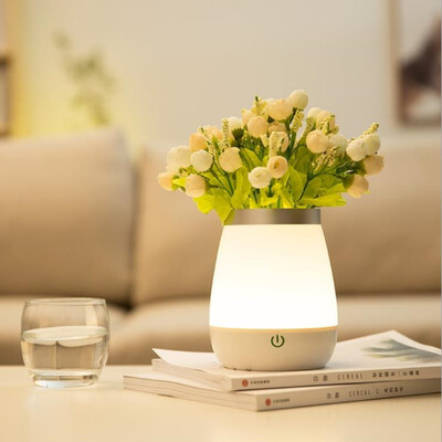 

JIPUSH New fancy vase lamp night lamp recharging bedroom bedside lamp creative home decoration gift lamp LED atmosphere lamp