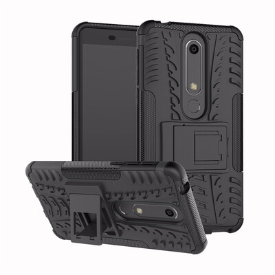 

Goowiiz Phone Case For Nokia 186 2018 Armor Tire Texture Rugged Protection PCTPU Full Protection