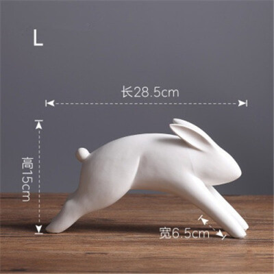 

Cute rabbit furnishings crafts modern minimalist Nordic ornaments Home television cabinet kids room soft trims