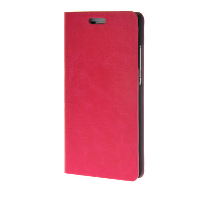 

MOONCASE Leather Side Flip Wallet Card Holder Stand Shell Pouch Case Cover for Huawei Ascend P8 Lite Hot pink