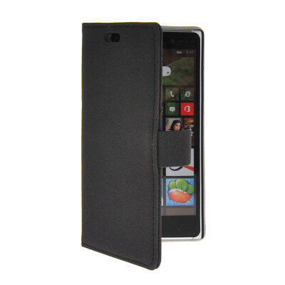 

MOONCASE Slim Leather Side Flip Wallet Card Slot Pouch Stand Shell Back ЧЕХОЛ ДЛЯ Nokia Lumia 830 Black