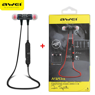 

AWEI A920BL Update Version Bluetooth V41 Earphone Wireless Headphone With Microphone Neckband Headset Auriculares kulakl k