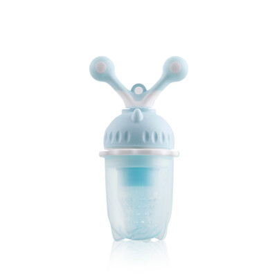 

Red elephant bite baby fruit&vegetable food supplement fruit bite bag - blue