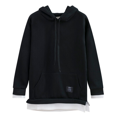 

Hoodie fake two-piece sweater female Korean version of the chic Harajuku loose long paragraph pullover shirt
