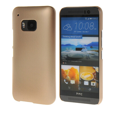 

MOONCASE Matte Hard Rubber Shell Back Protective Rubberized Case Cover for HTC One M9 Gold