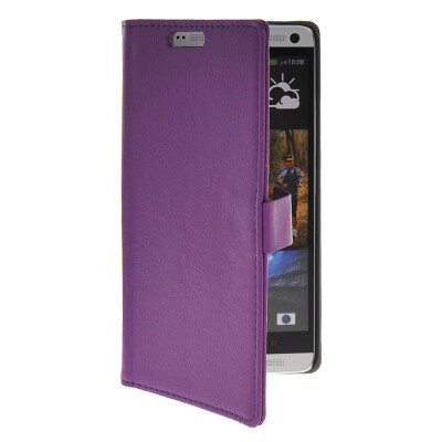 

MOONCASE Slim Leather Flip Wallet Card Pouch with Kickstand Shell Back ЧЕХОЛ ДЛЯ HTC One Max T6 Purple