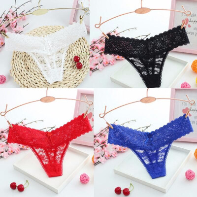 

Lbellagiovanna 4 pack girls ultra-thin lace thong Panties female G-strigs seamless Underwear intimate sexy bragas -M underpant