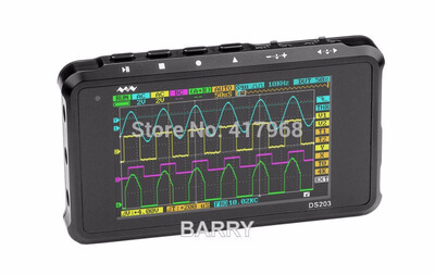 

Digital Oscilloscope ARM Nano Portable Mini DSO203 DS203 8MHz Bandwidth 4 Channels ARM Cortex M3 CPU